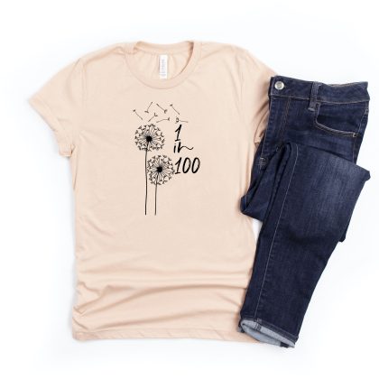 Pregnancy Loss 1 in 100 dandelion pink shirt