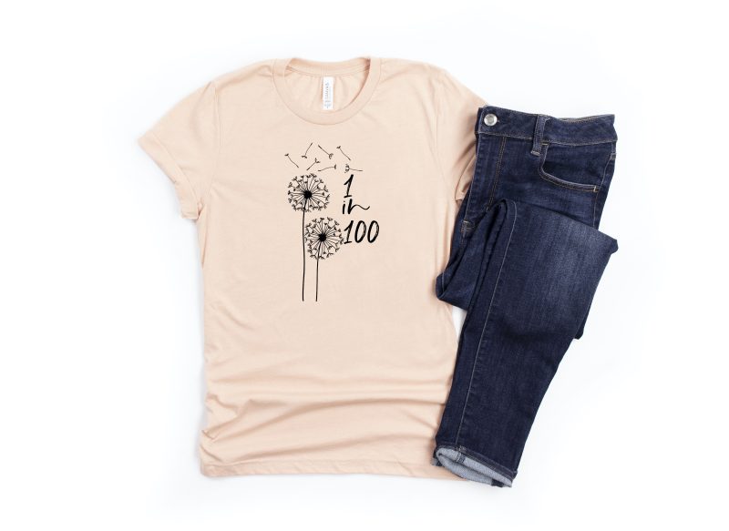 Pregnancy Loss 1 in 100 dandelion pink shirt