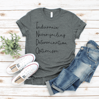 endometriosis awareness gray shirt