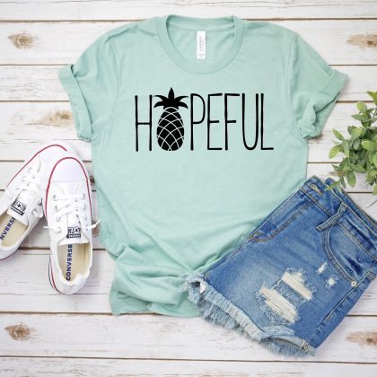 Hopeful Pineapple Dusty blue shirt