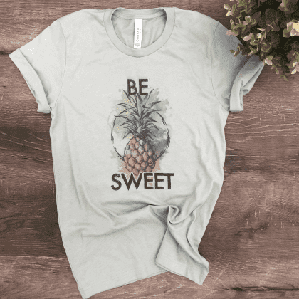 be sweet pineapple dusty blue shirt