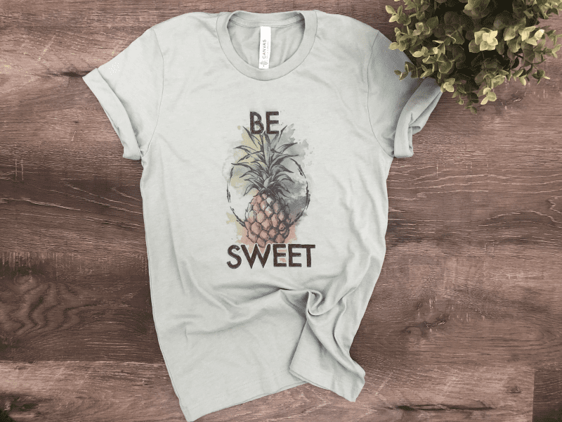 be sweet pineapple dusty blue shirt