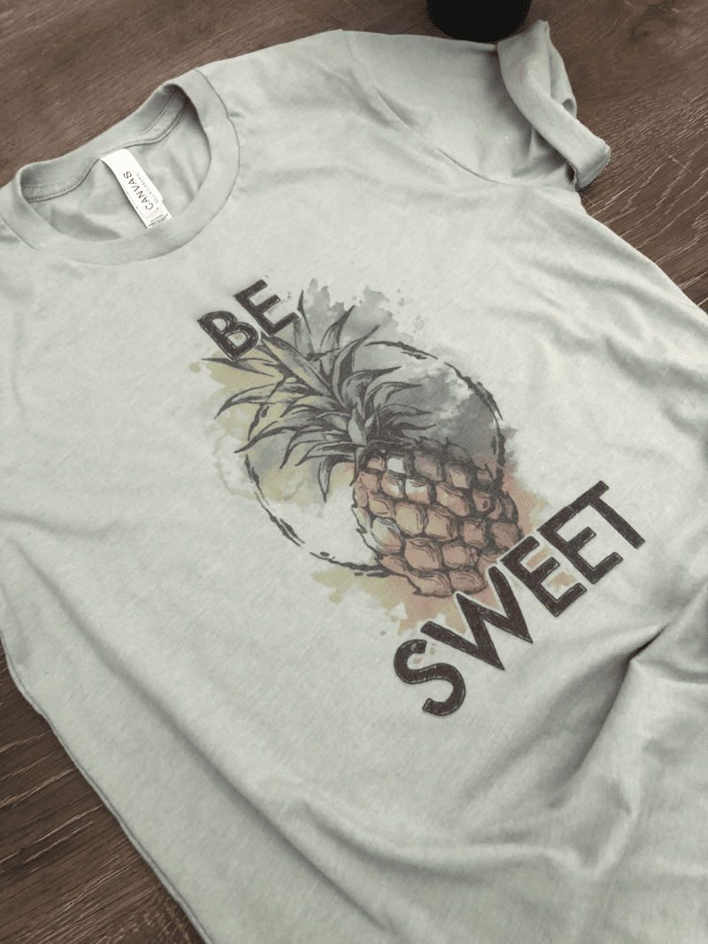 be sweet pineapple dusty blue shirt