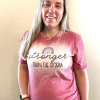 Stronger than the storm pink bleached model shirt