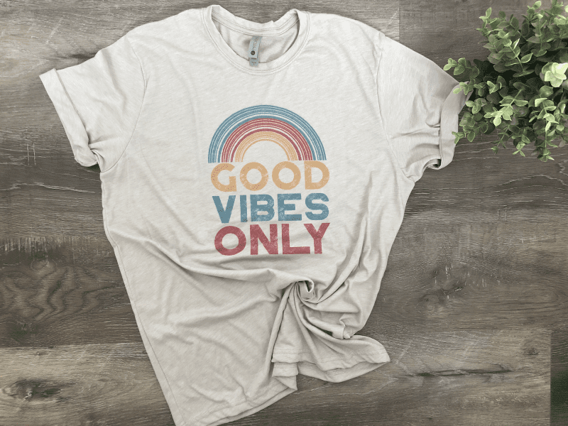 Good vibes only silver shirt