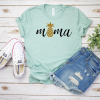 mama gold pineapple dusty blue shirt