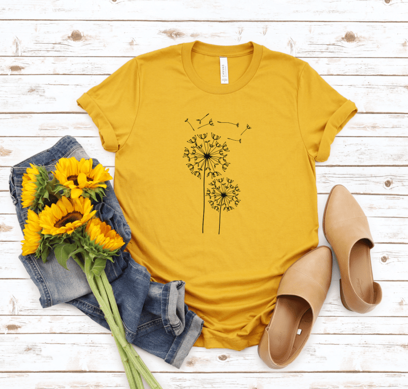 dandelion yellow shirt