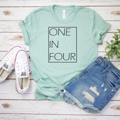 one in four pregnancy loss dusty blue shirt