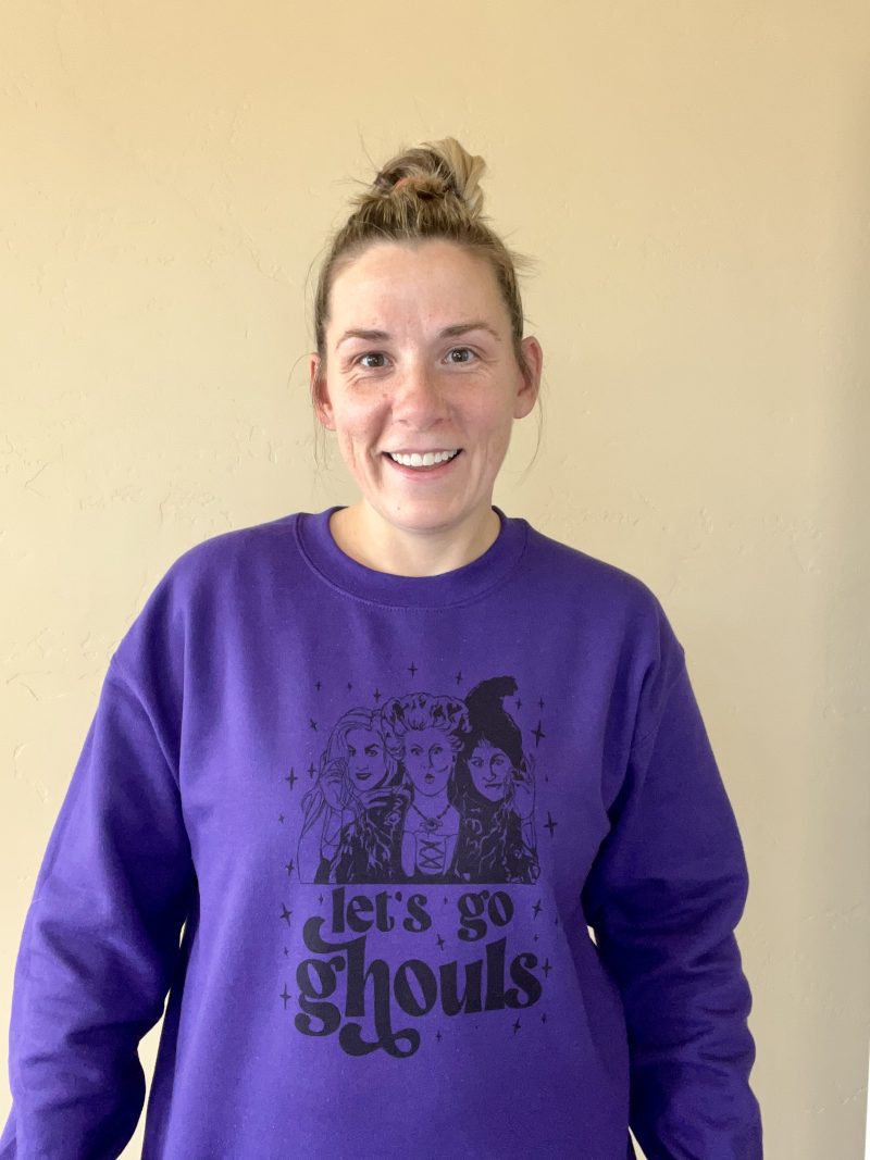 lets go ghouls sanderson sister purple sweatshirt