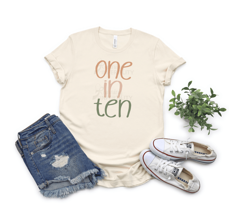 one in ten boho heather natural tee