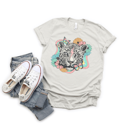 Retro Leopard Floral Butterfly Shirt