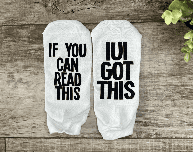 If you can read this IUI Got this white women's socks