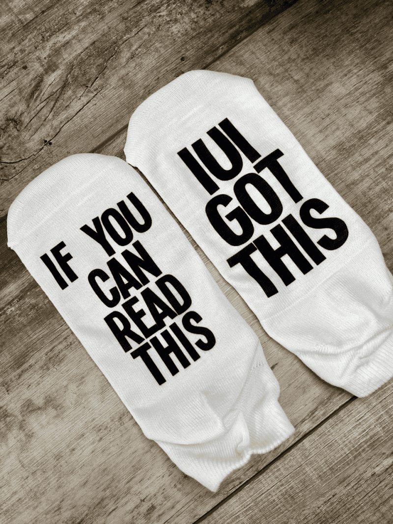 If you can read this IUI got this white women's socks