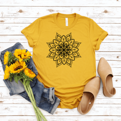 Sun Mandala Flower Tee