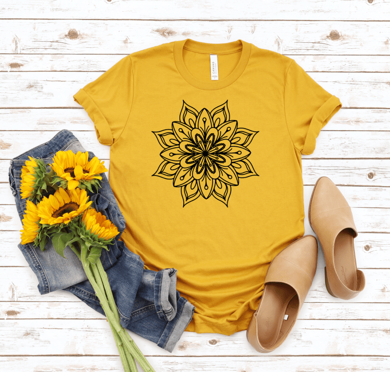 Sun Mandala Flower Tee