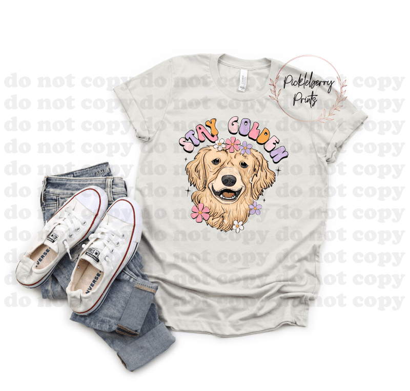 Stay Golden Floral Dog Shirt