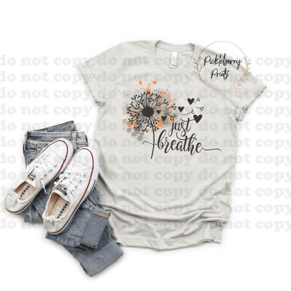 Just breathe dandelion shirt