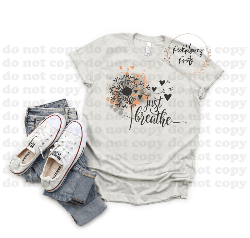 Just breathe dandelion shirt