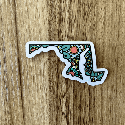 Maryland Floral Boho Sticker