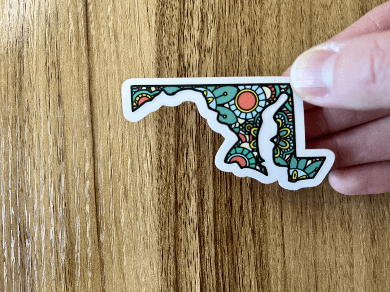 maryland floral boho sticker
